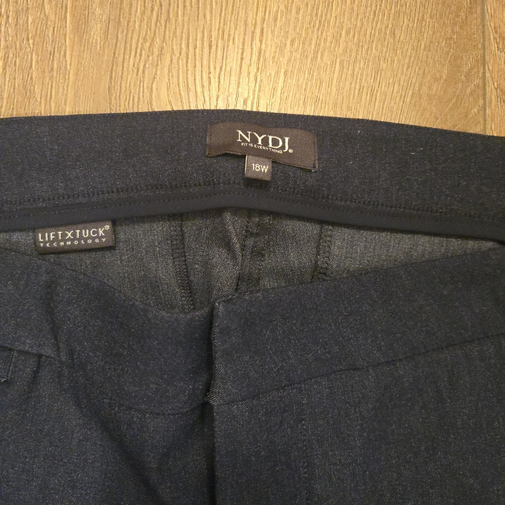 [NWT] NYDJ Plus Size Slim Trouser Ankle Pants Dark Blue Heather 18W - Picture 6 of 16